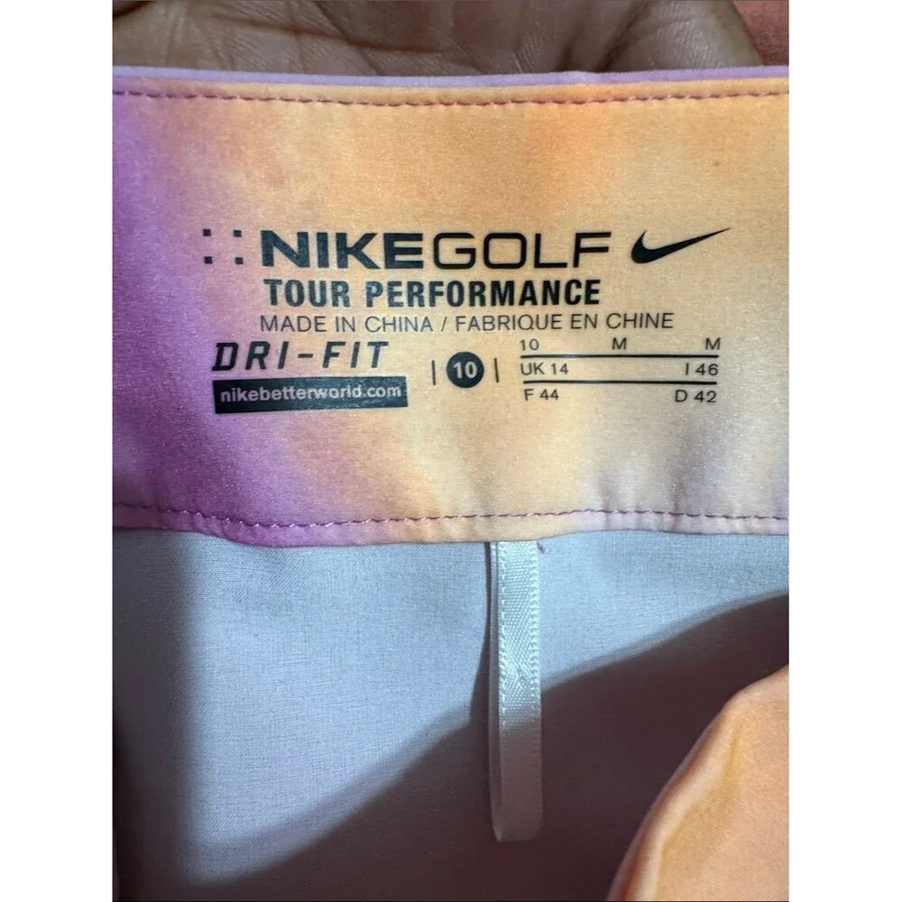 Nike Golf Women's Tie-Dye Athletic Skirt Purple Orange size 10 Pickleball Tennis
